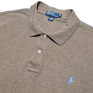 Vintage Polo Ralph Lauren Shirt Men's‎ 3XB Brown Blue Pony Preppy